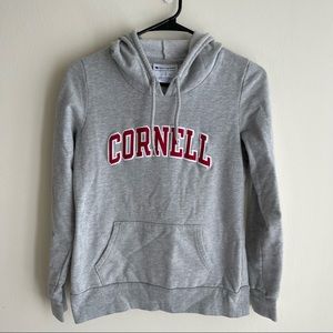 Champion Cornell University Grey and Red Hoodie